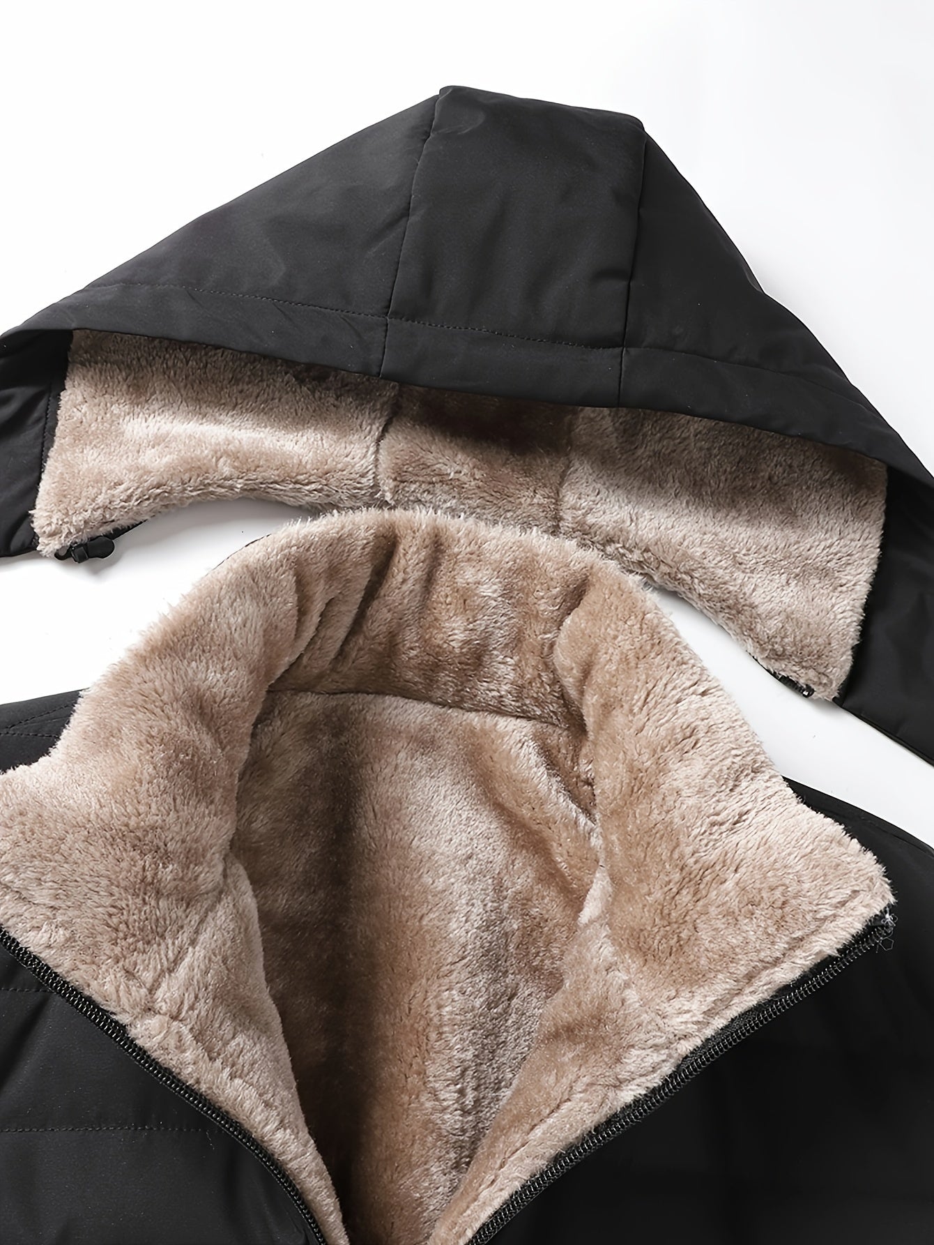 WW | Stylische Winterjacke für Männer - Warme, wattierte Fleecejacke mit Kapuze