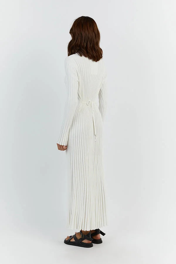 Elodie | Round Neck Midi Sweater Dress