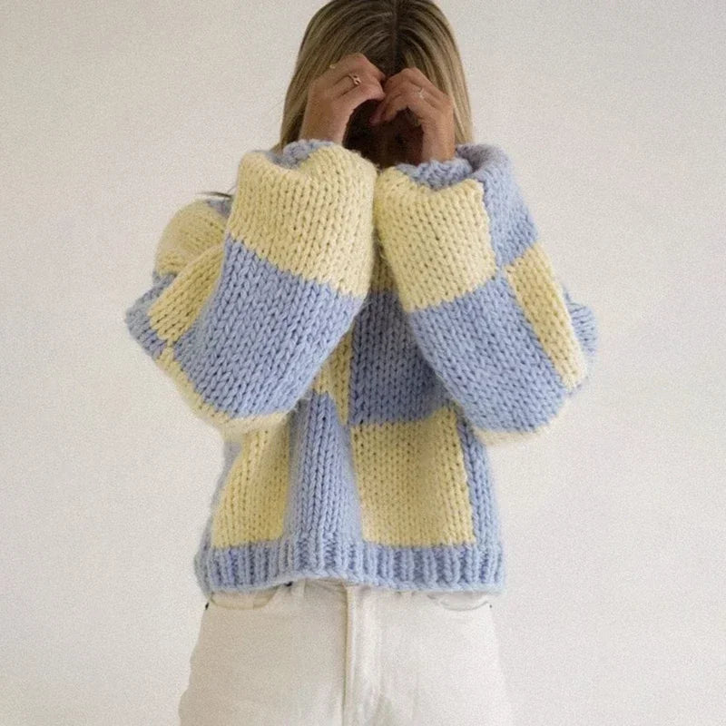 WW | Kuscheliger Plaid-Pullover kurz