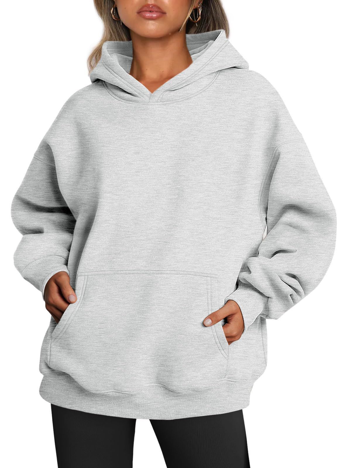 WW | Oversized Fleece Pullover with Pocket for Women