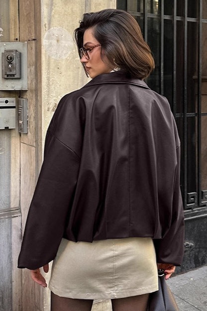WW | Retro Biker Lederjacke
