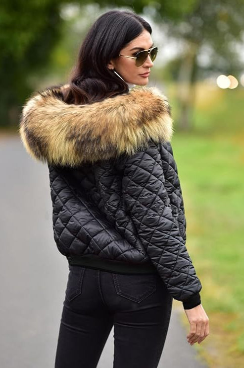 WW | Lässige Kapuzen-Pufferjacke