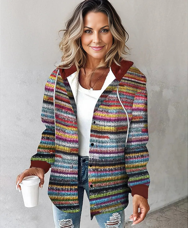 WW | Elegant Printed Hoodie Outerwear