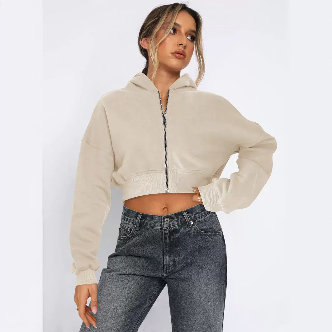WW | Short-Sleeve Zip-Up Fleece Hoodie