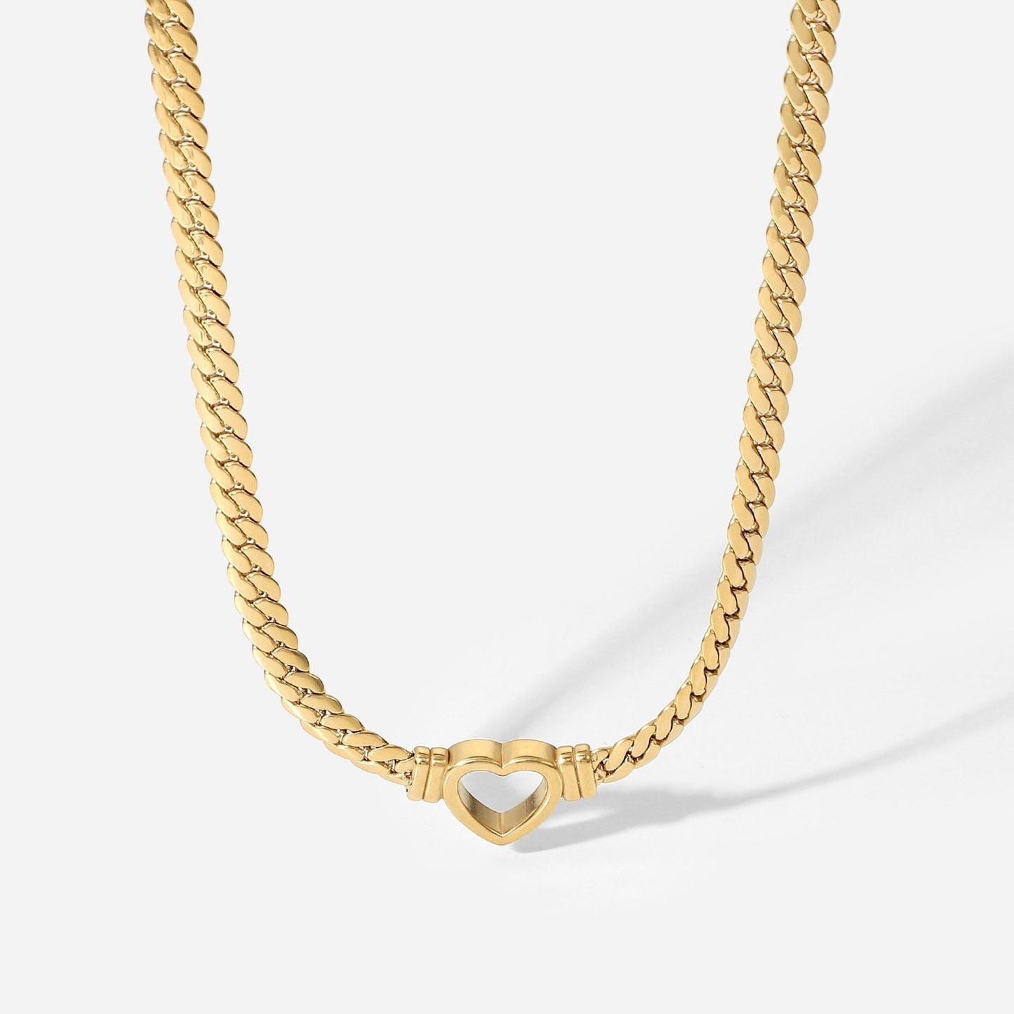 WW | Cuban Chain Heart Necklace