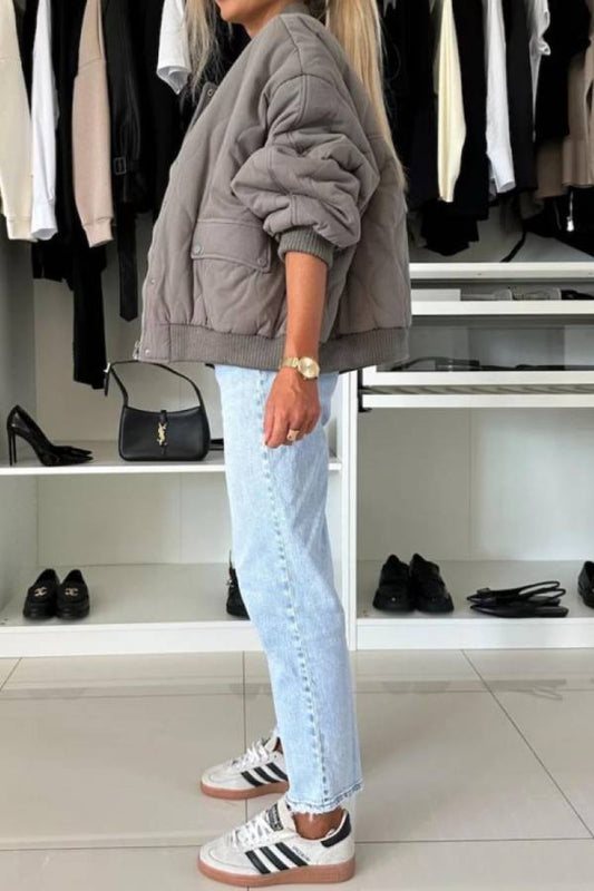 WW | Kragen Snap Down Langarmjacke