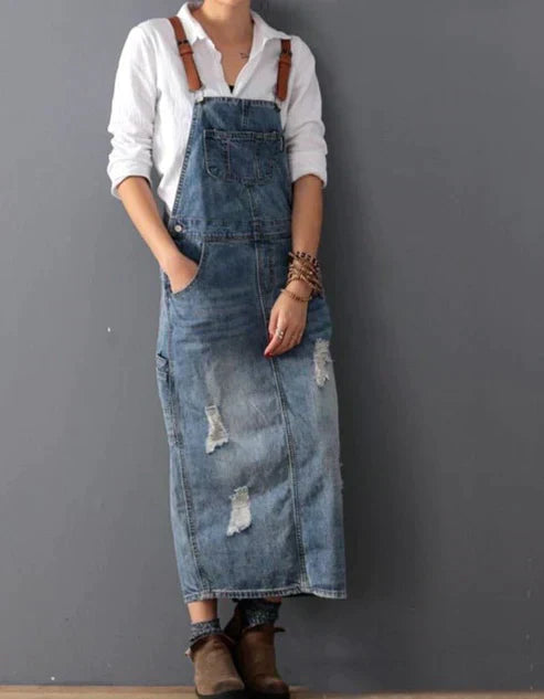 WW | Stilvolles Weinlese Denim Kleid