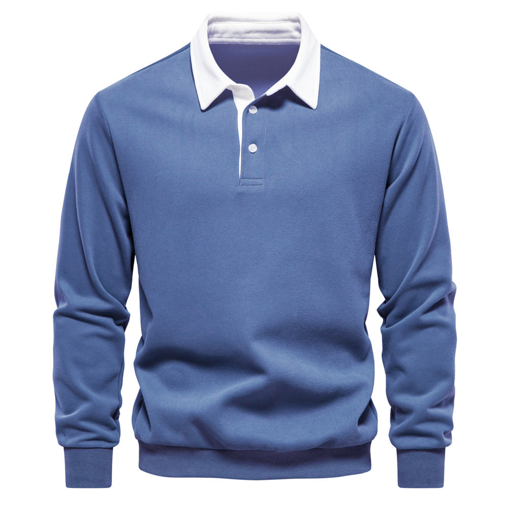 WW | Langarm-Polo-Kragen-Sweatshirt