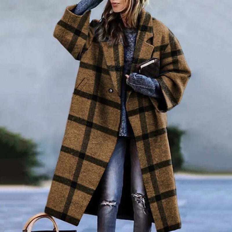 WW | Wool Blend Coat - Notched Lapels - Bold Colors & Plaid Options