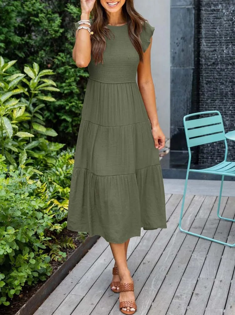 WW | Sommerkleid mit Rüschendetails und Taschen
