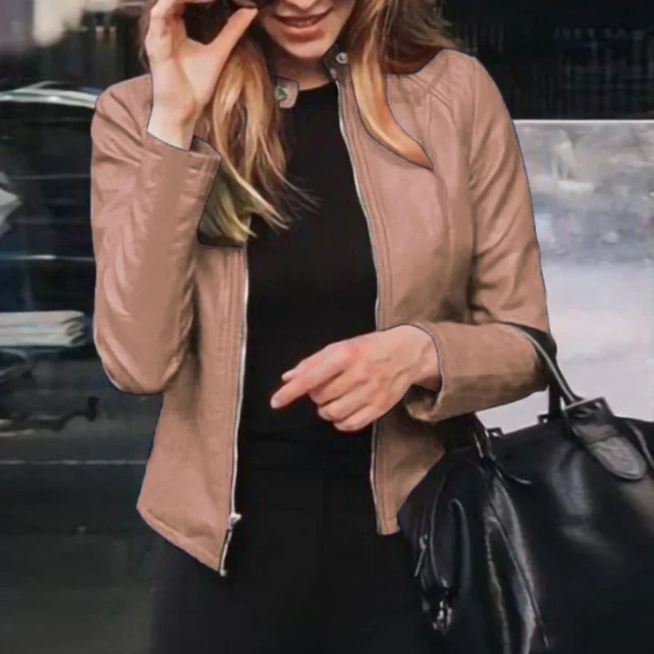 WW | Women's Faux Leather Zip-Up Jacket