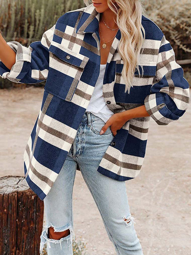WW | Women's Checked Shirt Jacket