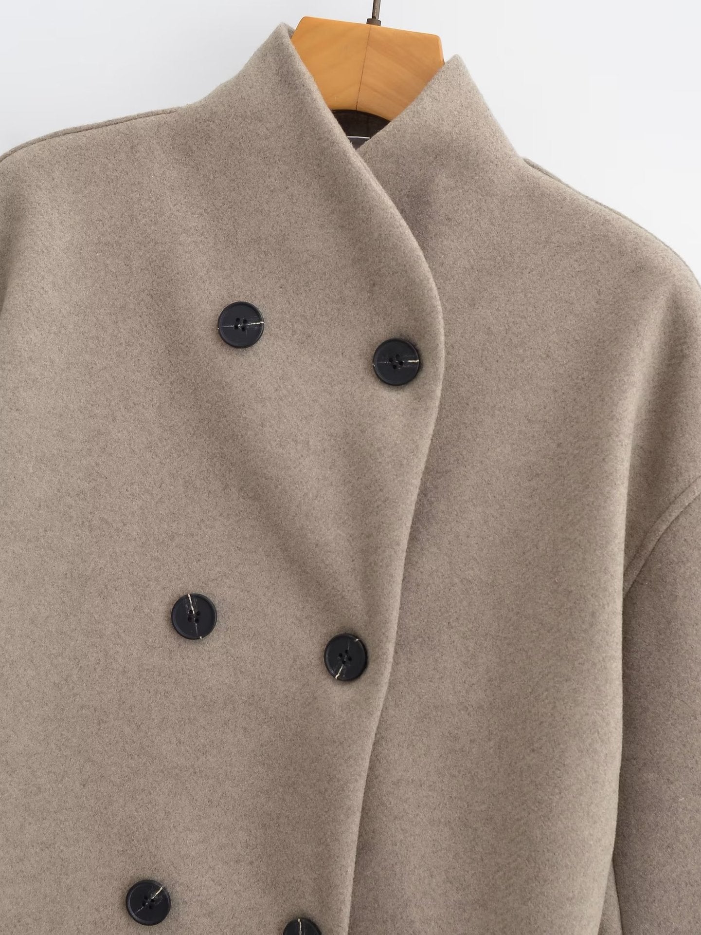WW | Double Breasted Wool Blend Coat - Oversize - Timeless Elegance - Casual Chic