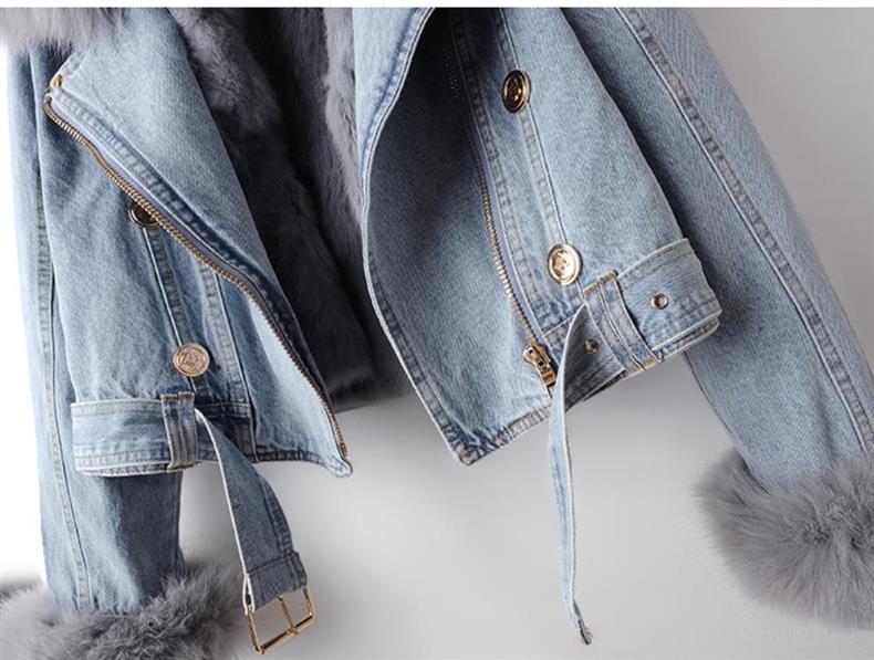 WW | Jeansjacke - Kunstpelzkragen & -manschetten - Winter-Chic - Lässige Schicht