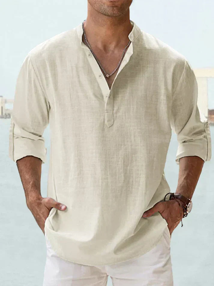 WW | Men's Long-Sleeve Linen and Cotton Shirt
