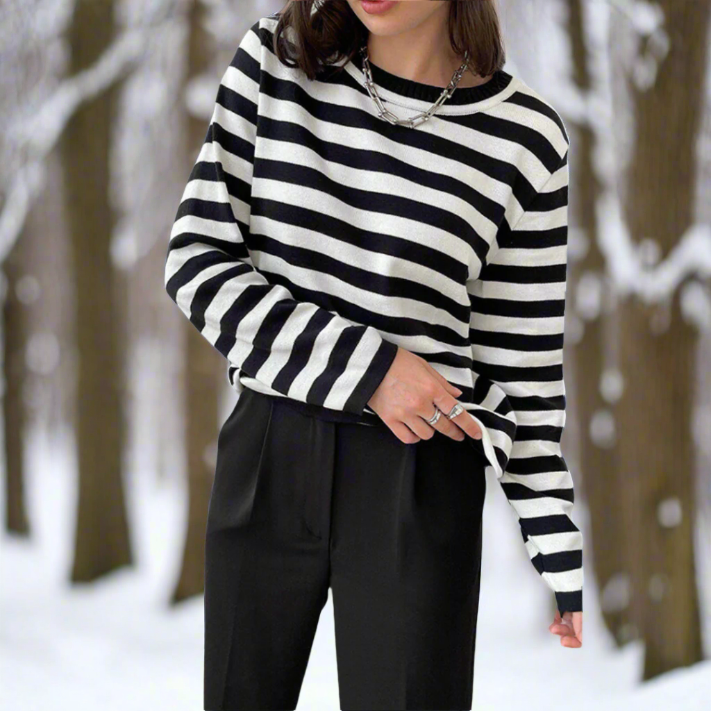 WW | Langarm-T-Shirt - Gestreift - Rundhals - Relaxed Fit - Atmungsaktive Baumwolle
