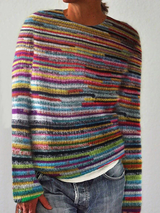 WW |  Bequemer gestreifter Pullover - Lässig - Saisonale Kollektion - Herbst für Damen