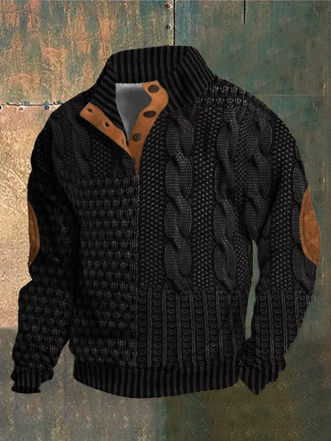 WW | Herren-Retro-Kaschmir-Rollkragenpullover mit hohem Kragen