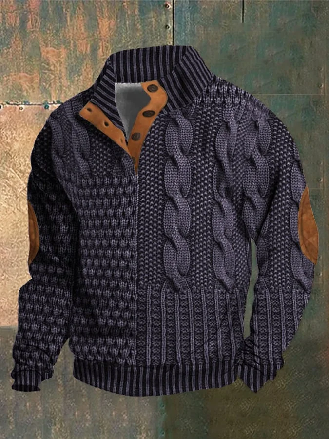 WW | Herren-Retro-Kaschmir-Rollkragenpullover mit hohem Kragen