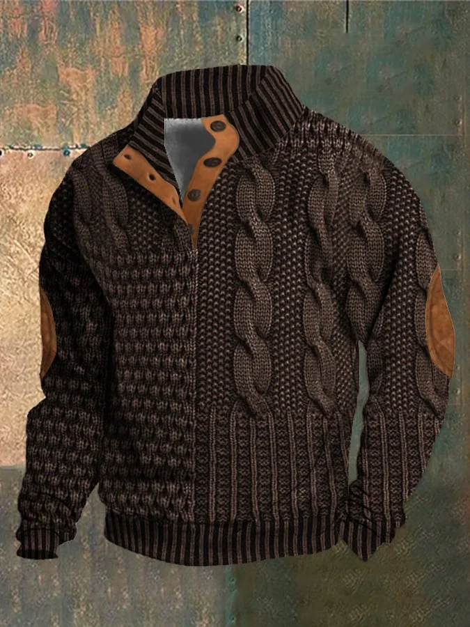 WW | Herren-Retro-Kaschmir-Rollkragenpullover mit hohem Kragen