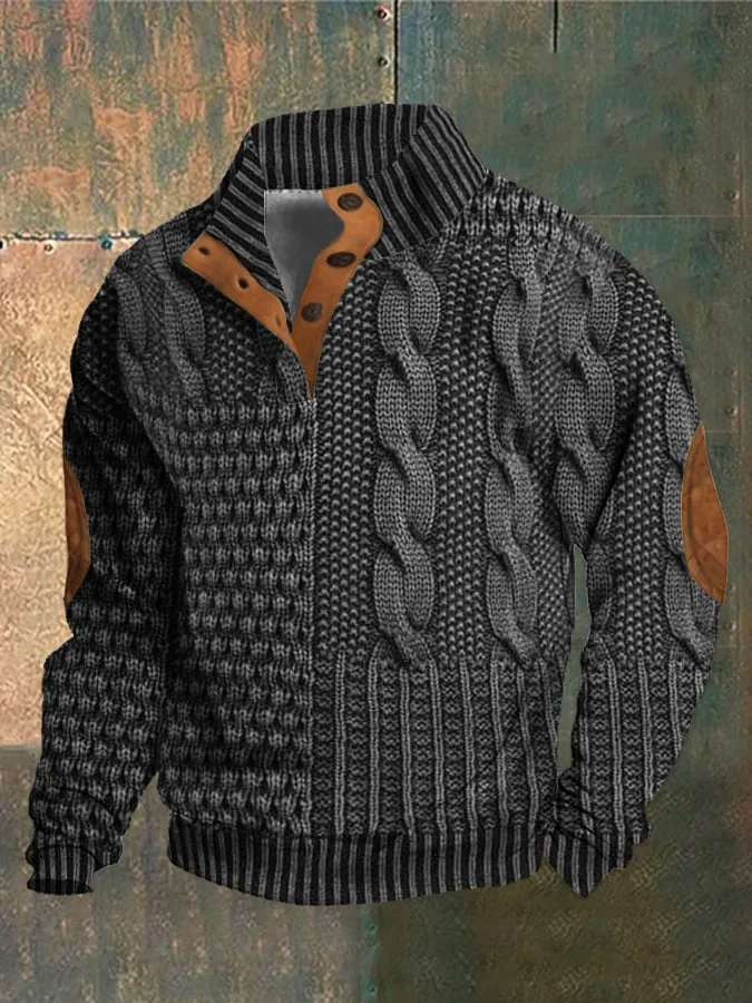 WW | Herren-Retro-Kaschmir-Rollkragenpullover mit hohem Kragen