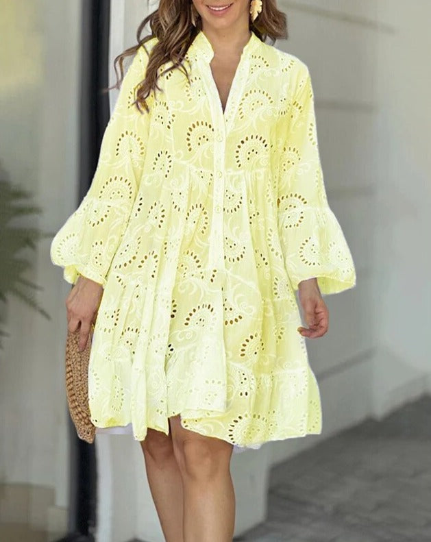 WW - Kleid Mit Ausgehöhlten Mustern