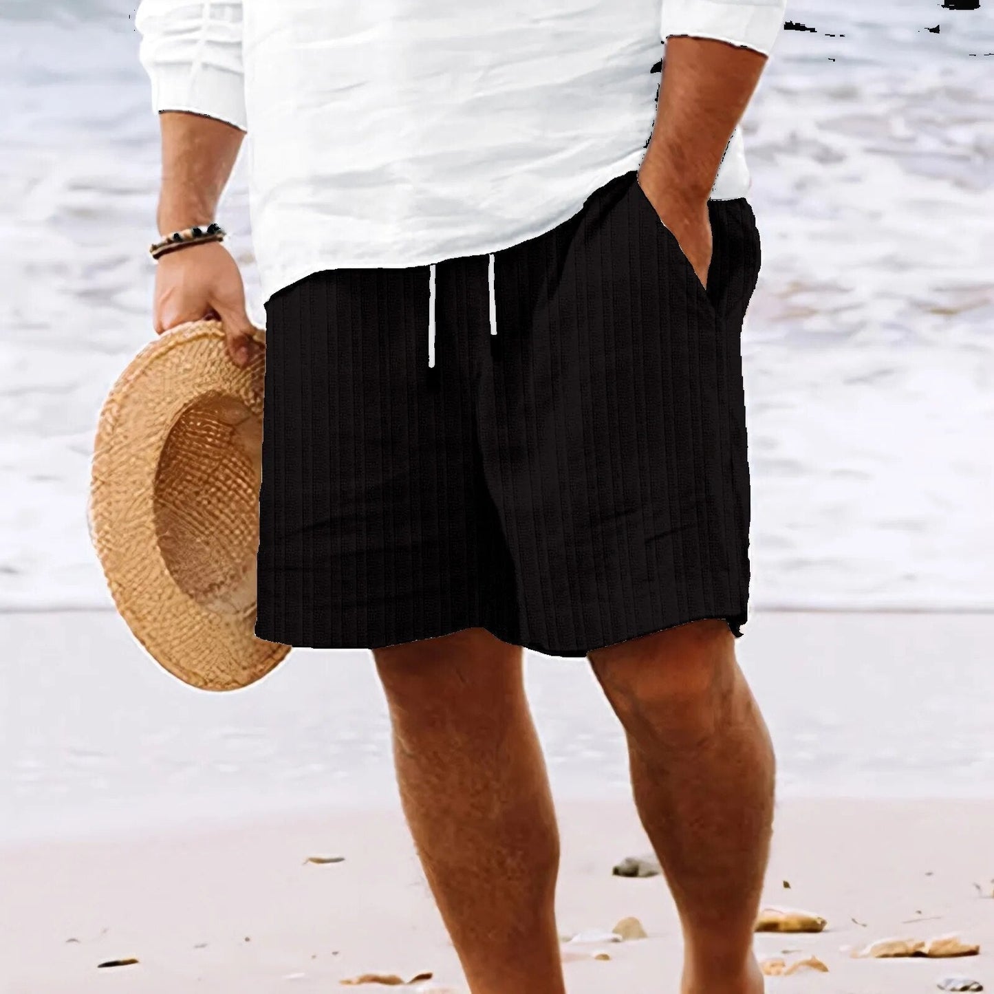WW - Strand Atmungsaktive Leinen- Kurzhose