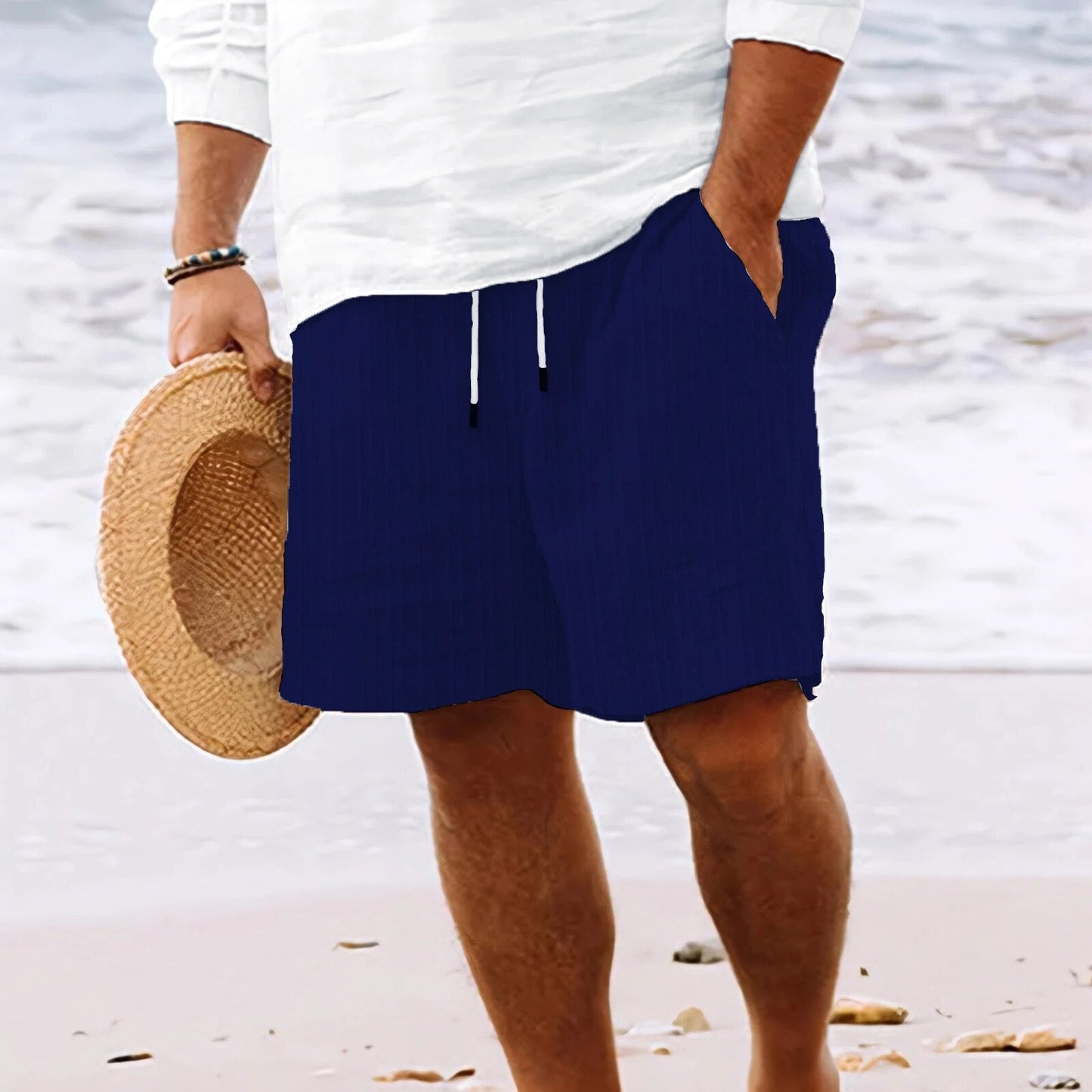 WW - Strand Atmungsaktive Leinen- Kurzhose