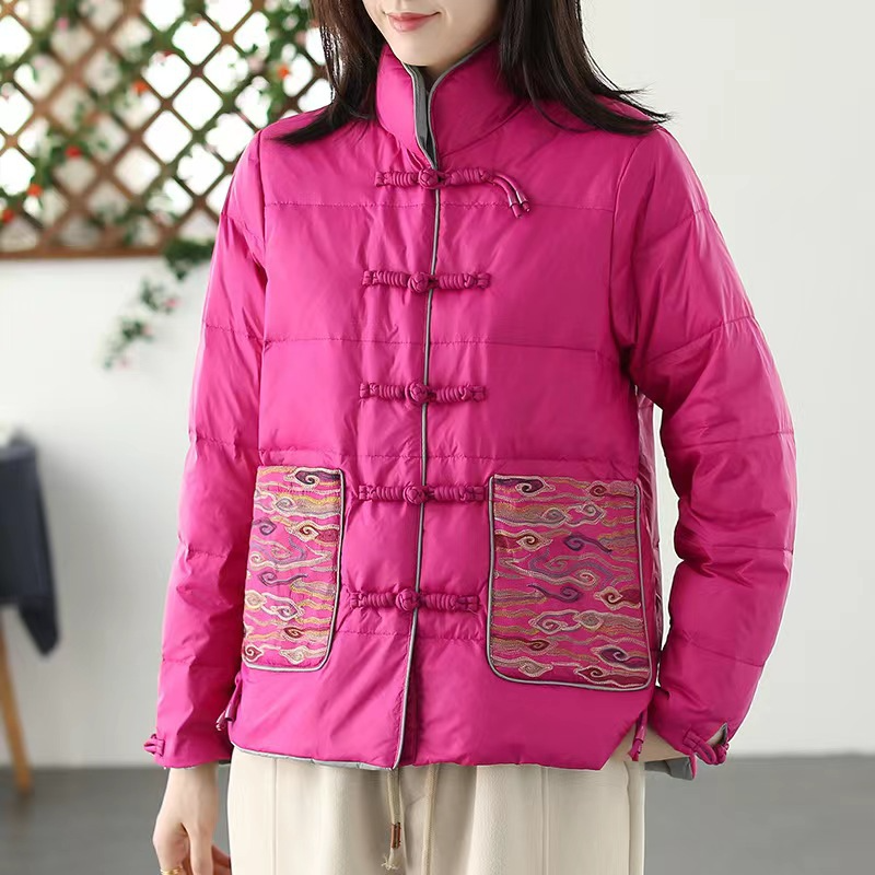 WW | Women's Stand-Up Collar Padded Jacket Loose Fit