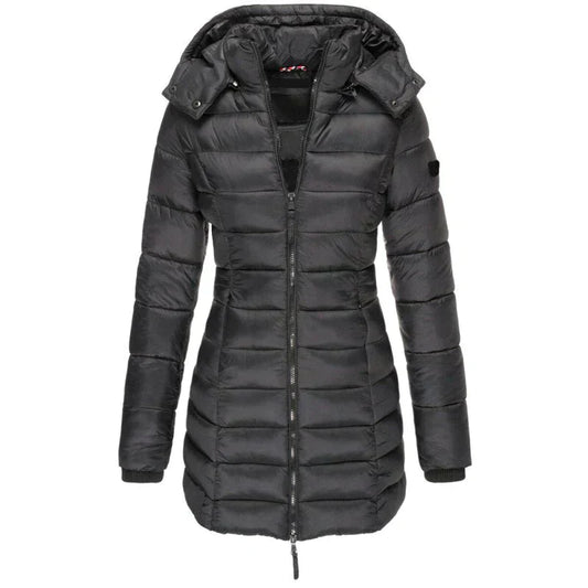 WW | Lange dünne Jacke mit Kapuze für Frauen