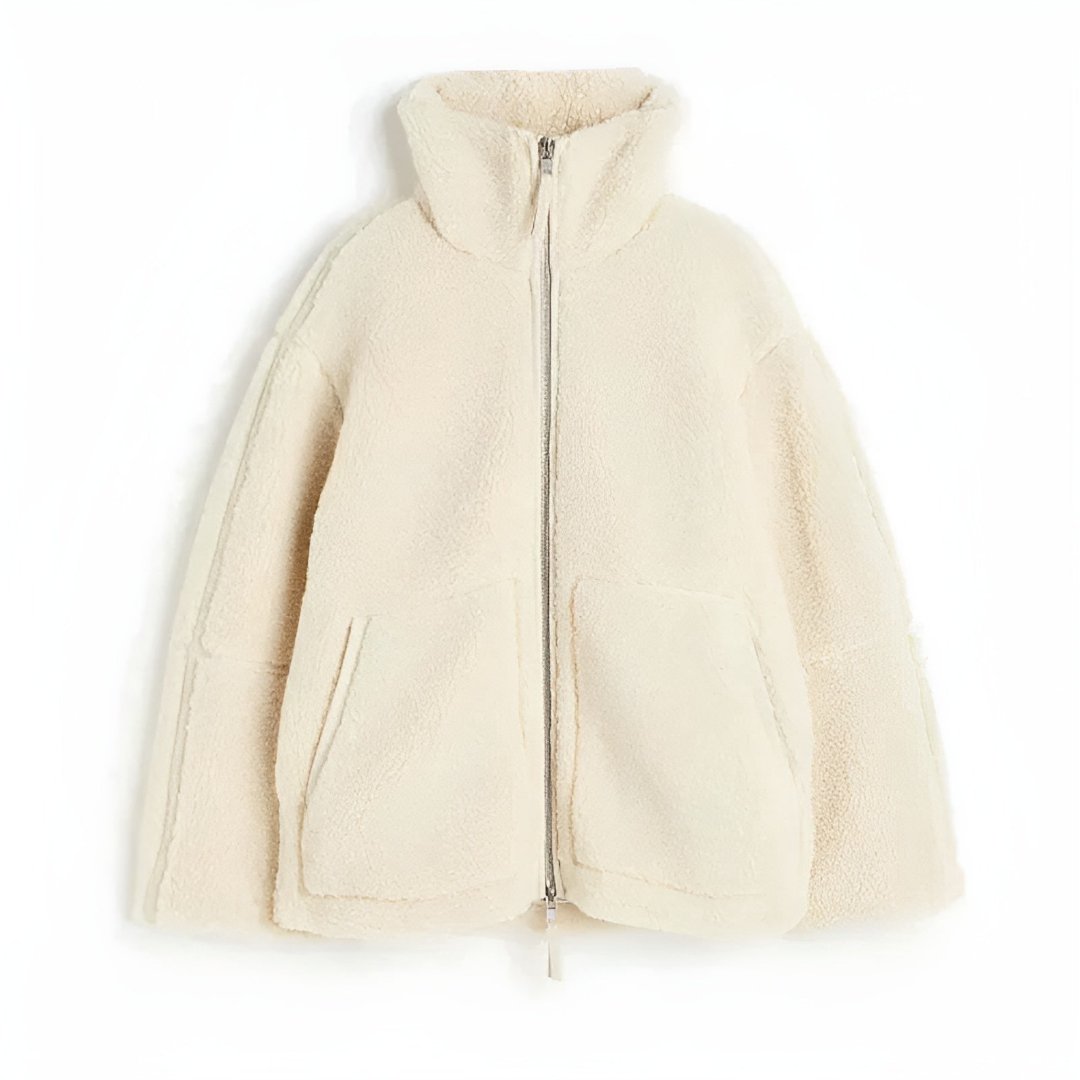 WW | Chic Teddy Fleece Jacket Beige for Stylish Comfort