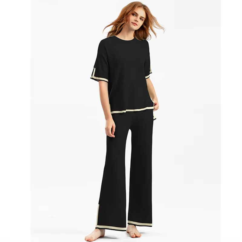 WW | Elegant Ice Silk Short-Sleeved Two-Piece Set