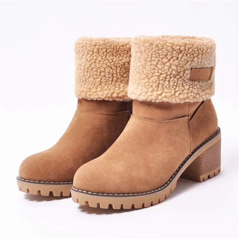 WW | Comfortable Women's Winter Ankle Boots with Wool - Perfect for Outdoor Activities