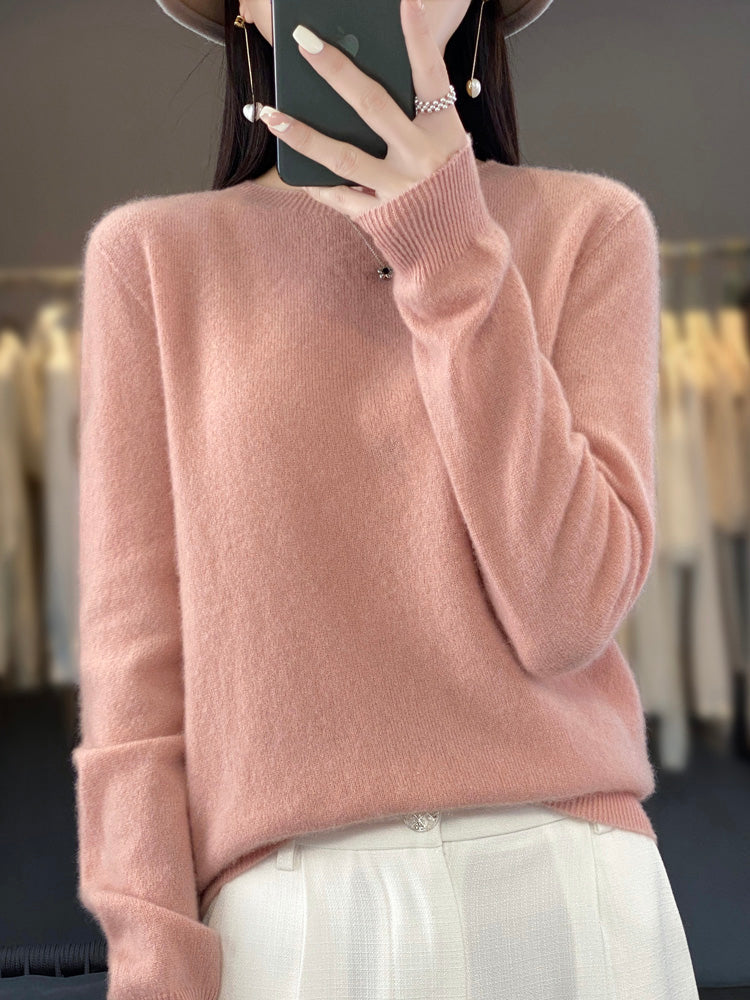 WW | Casual knit sweater with O-neck
