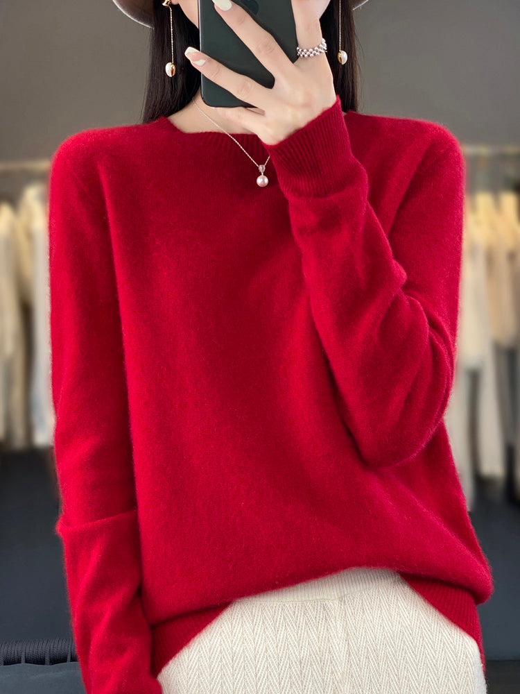 WW | Casual knit sweater with O-neck
