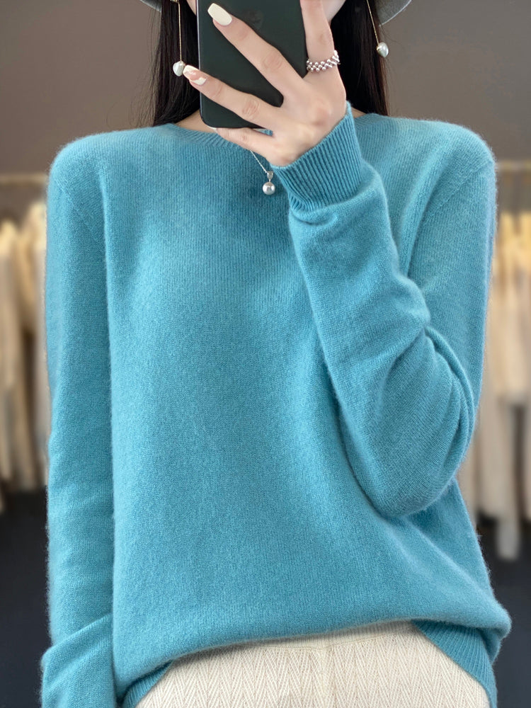 WW | Casual knit sweater with O-neck