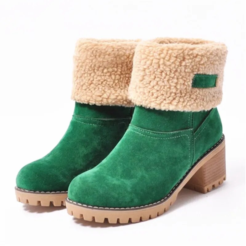 WW | Comfortable Women's Winter Ankle Boots with Wool - Perfect for Outdoor Activities