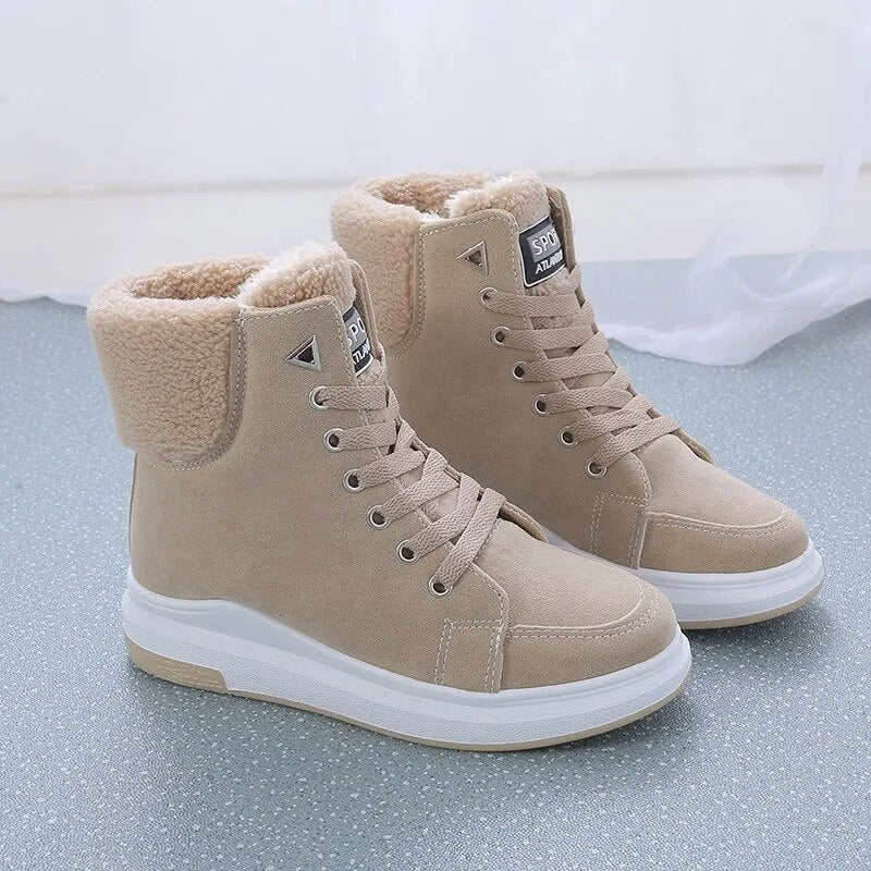 WW | Flache Winter Knöchel Stiefel Für Damen - Perfekt für den Alltag