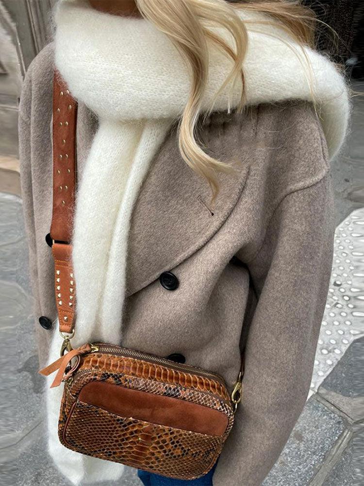WW | Double Breasted Wool Blend Coat - Oversize - Timeless Elegance - Casual Chic