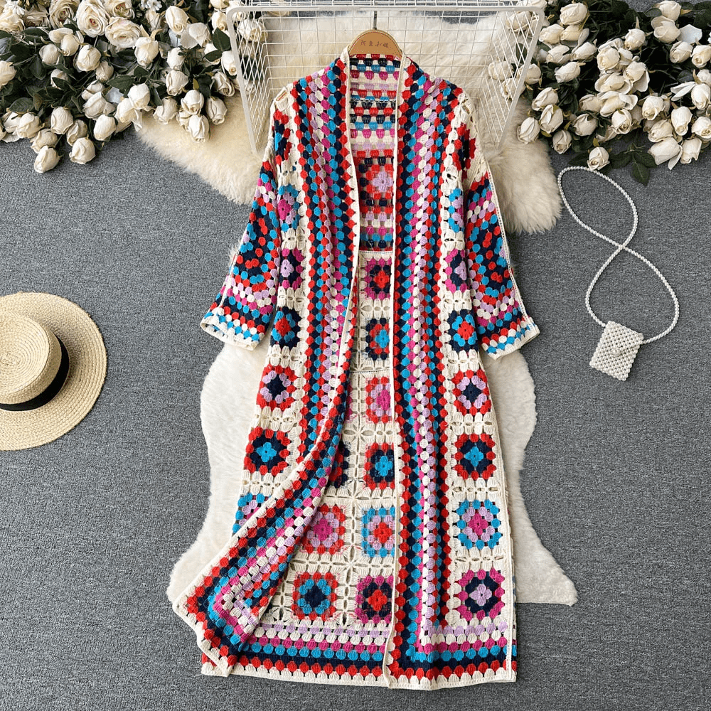WW | Crocheted floral jacket for women