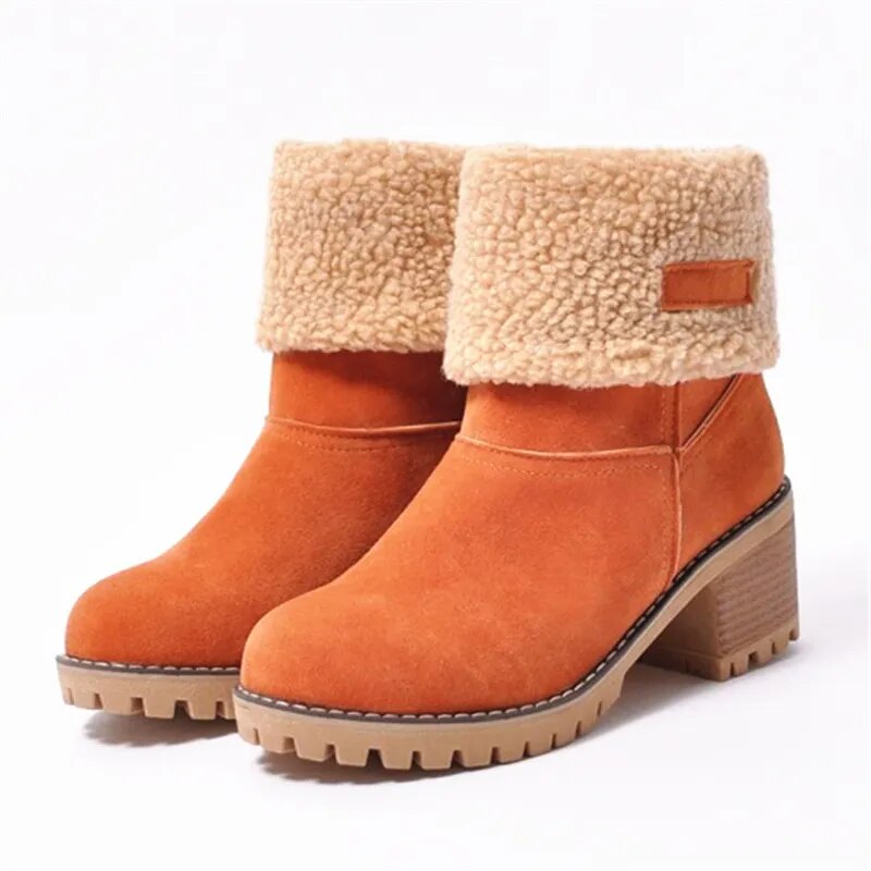WW | Comfortable Women's Winter Ankle Boots with Wool - Perfect for Outdoor Activities