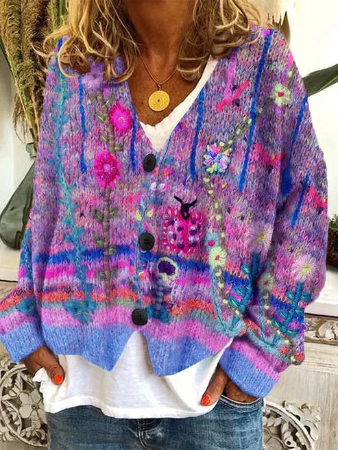 WW | Colorful & Stylish Printed Jacket with Buttons