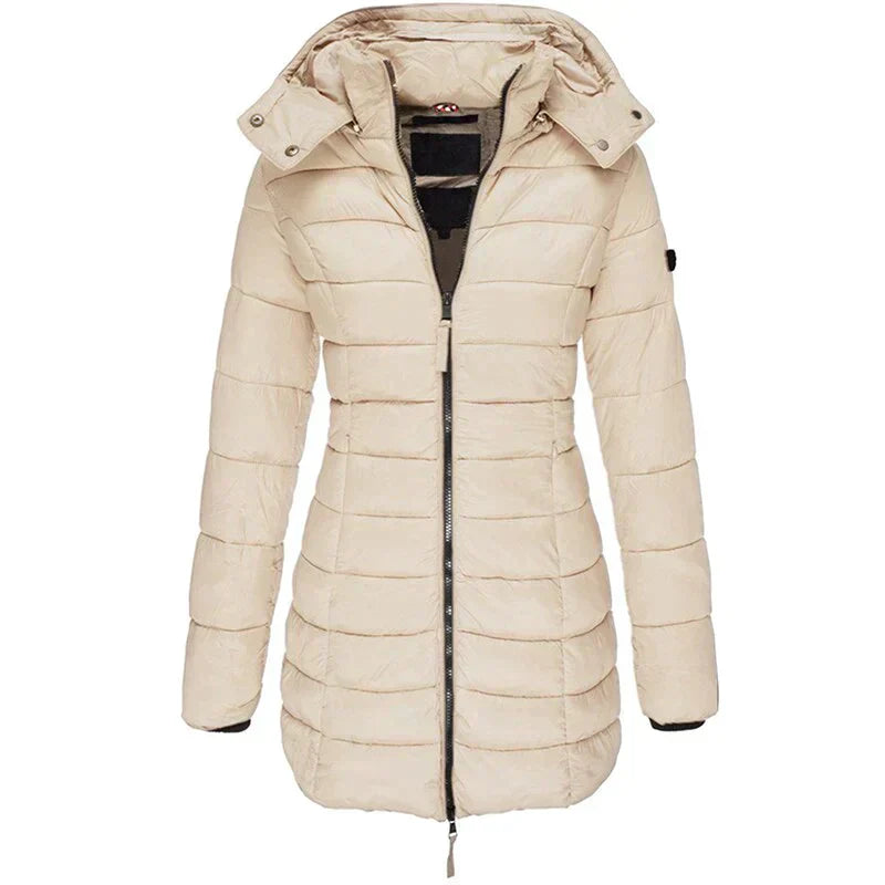 WW | Lange dünne Jacke mit Kapuze für Frauen