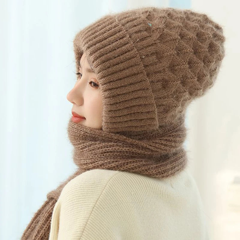 WW | Beanie and Scarf Set - Warm Women's Winter Accessories