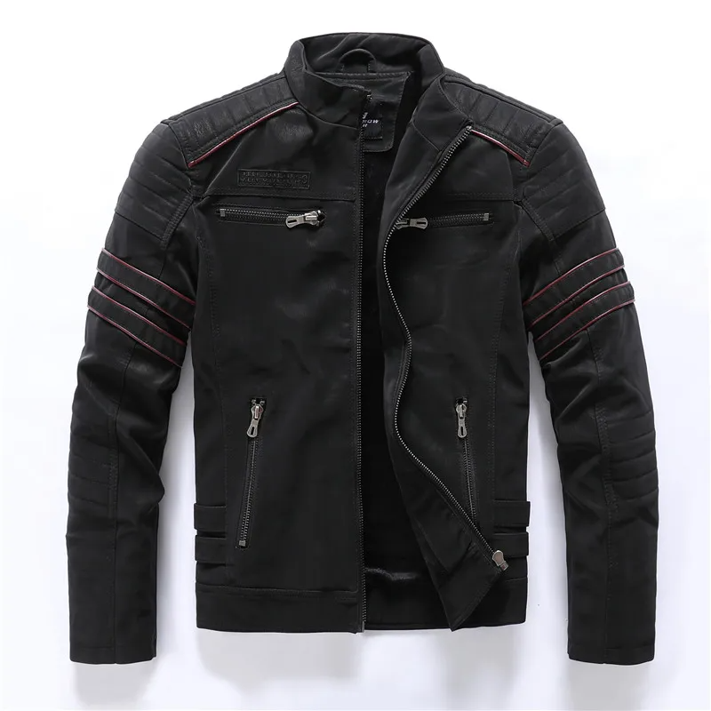 WW | Motorcycle Jacket Fleece Lining Tailored Fit Padded Shoulders Zipper Pockets