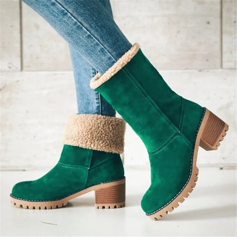 WW | Comfortable Women's Winter Ankle Boots with Wool - Perfect for Outdoor Activities