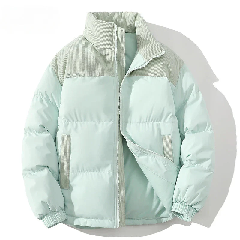 WW | Puffer-Jacke - Gestepptes Futter - Rippcord-Naht - Hüftlänge - Elastische Bündchen