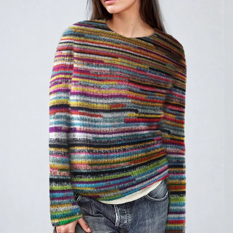 WW | colorful striped knit sweater