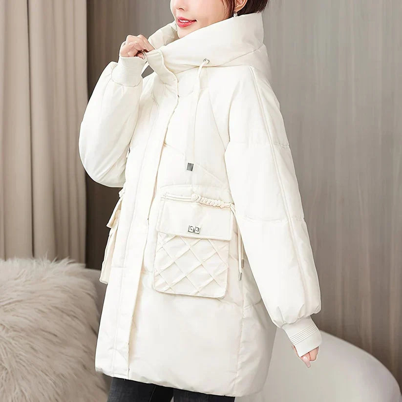 WW | Mid-Length Puffer Winter Jacket for Women - Perfect for Outdoor Activities