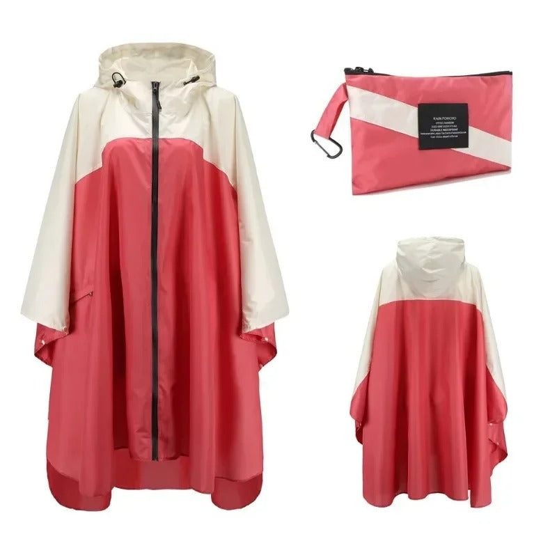 WW | Poncho with geometric graphic print